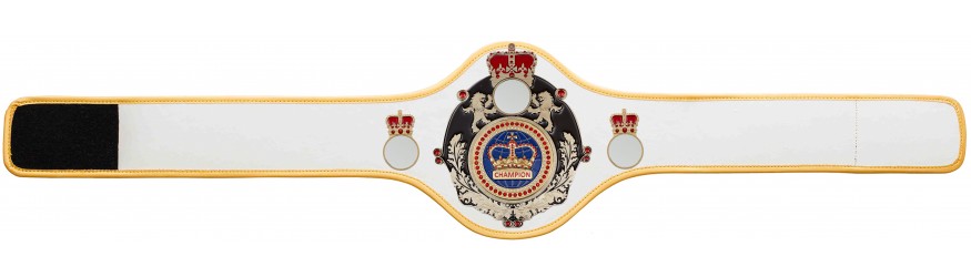 QUEENSBURY PRO LEATHER BLUE CHAMPION CROWN CHAMPIONSHIP BELT QUEEN/B/G/BLUGEM - AVAILABLE IN 10+ COLOURS